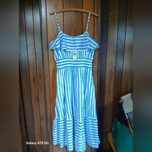 Blue and White Vineyard Vines  Striped Sundress Dress Size M